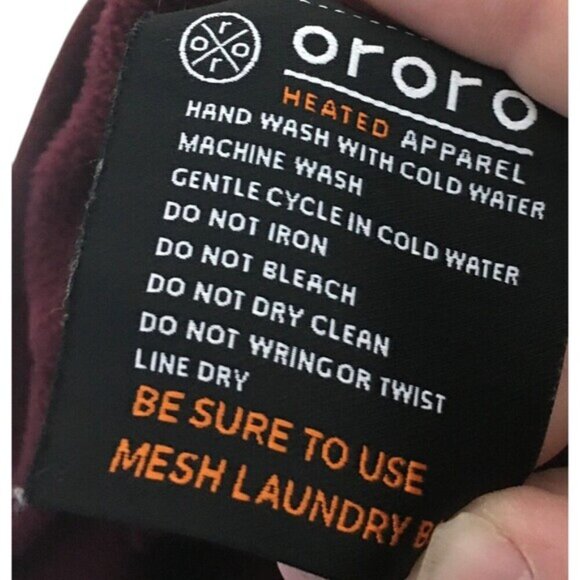 Ororo Sweatshirt Women's Size Small Maroon Heated Apparel Zip Up - Picture 6 of 8